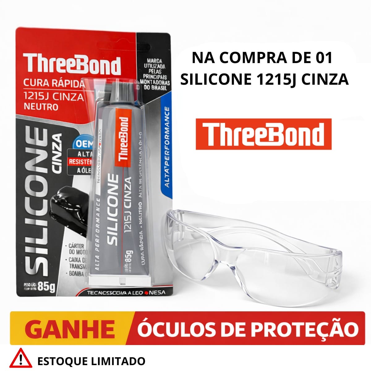 KIT SILICONE 1215J CINZA E OCULOS DE PRO ...
