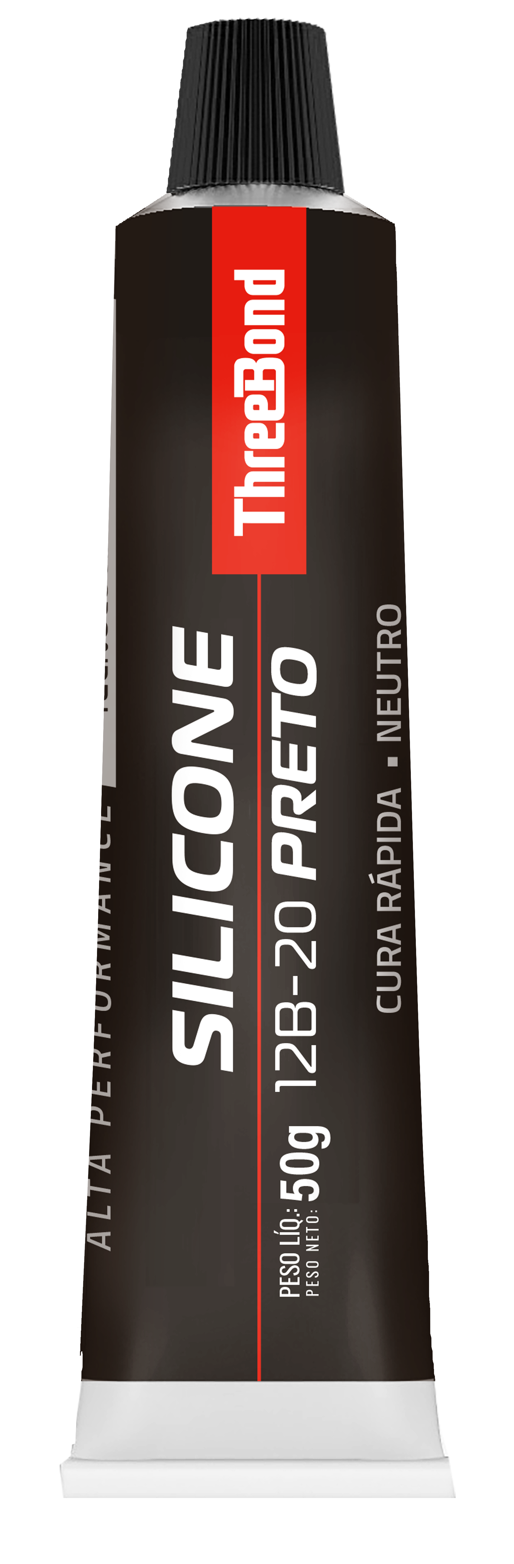 12B-20 - SILICONE NEUTRO PRETO 50 GR