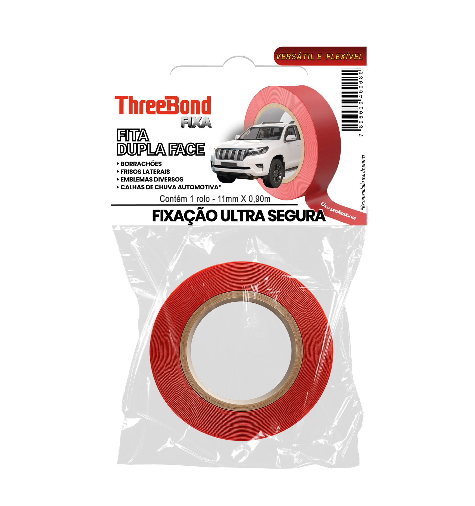 FITA DUPLA FACE AUTOMOTIVA 11MM X 0,9M - ...